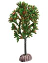 Green tree with red blooms 15 cm