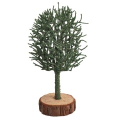 Green tree with wooden base 18.5 cm for nativity scene Mondo Presepi