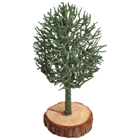 Green tree with wooden base 18.5 cm for nativity scene Mondo Presepi
