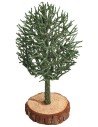 Green tree with wooden base 18.5 cm for nativity scene Mondo Presepi
