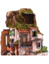 Illuminated village with working mill cm 40x40x65 h