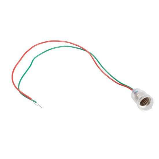 Portalámparas E10 aislado con cable de 24 cm