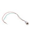 Portalámparas E10 aislado con cable de 24 cm
