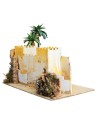 Palestinian castle with palm tree cm 31x18x22 h for Mondo nativity scene