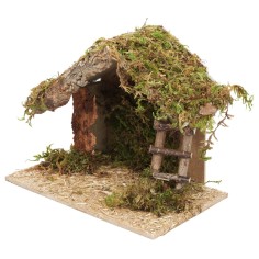 Cabaña con escalera para Natividad cm 23,5x15x19,5 h para pesebre 2