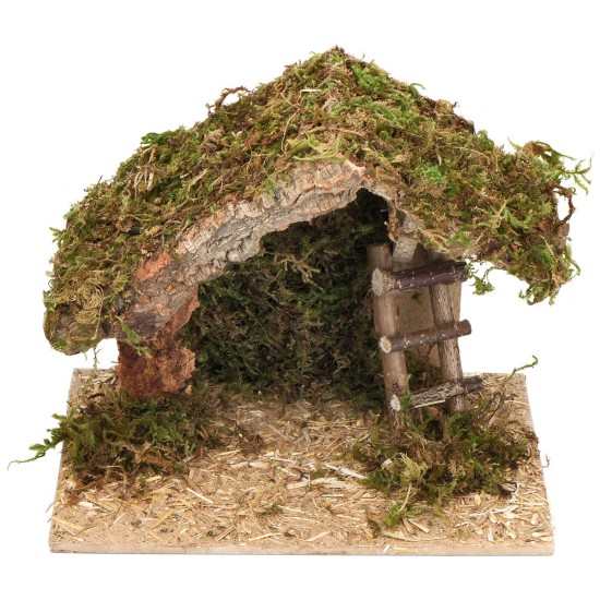 copy of Hut with ladder for Nativity cm 23.5x15x19.5 h for