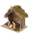 Cabaña con Natividad completa y cerca lateral cm 24x14,5x20,5 h