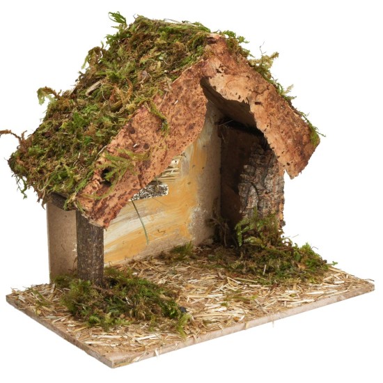 Capanna con paglia per presepe cm 23,5x14,5x20 h