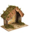 Cabaña con paja para pesebre de 23,5x14,5x20 cm h