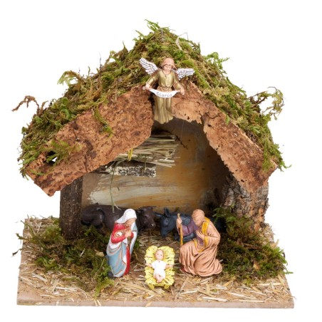 Capanna con paglia per presepe cm 24x14,5x20,5 h per presepe