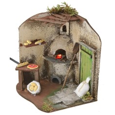 Pizzaiolo's workshop cm 15x14.5x17 h for nativity scene Mondo Presepi 2