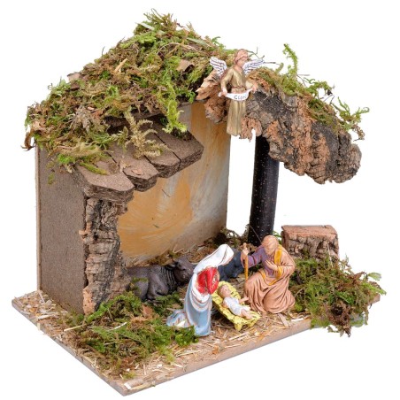 Cabaña con cobertizo lateral completa de estatuas Landi cm