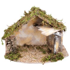 Cabaña con cobertizo lateral completa de estatuas Landi cm