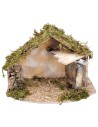 Hut with shelter for Nativity Scene cm 32x18x23 h