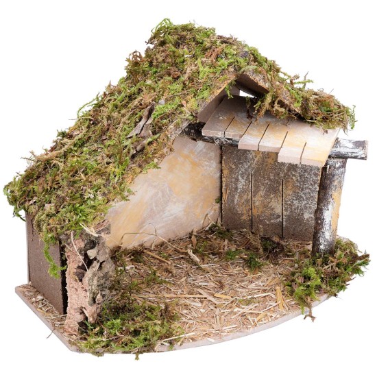 Cabaña con cobertizo lateral completa de estatuas Landi cm