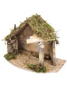 Hut with shelter for Nativity Scene cm 32x18x23 h