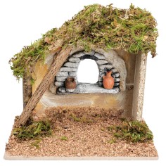 copy of Hut with side canopy cm 23.5x14.5x20 h for