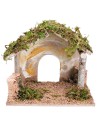 Hut for Nativity scene with arched opening cm 24x14.5x20.5 h