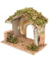 Hut for Nativity scene with arched opening cm 24x14.5x20.5 h