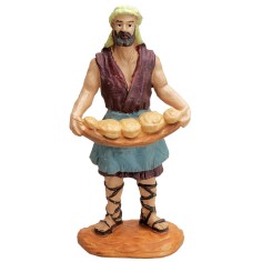 Panettiere con cesto 9 cm Oliver per presepe Mondo Presepi