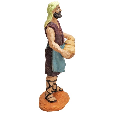 Panettiere con cesto 9 cm Oliver per presepe Mondo Presepi