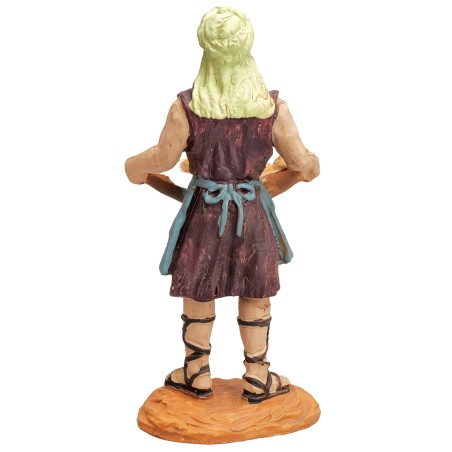 Baker with basket 9 cm Oliver for nativity scene Mondo Presepi