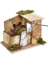 Mulino ad acqua funzionante tetto spiovente, cm 24,5x16x18,5h
