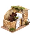 Mulino ad acqua funzionante con ruota laterale, cm 24,5x16x18,5