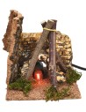 Refugio con fuego funcionando cm 14x14x14,5 h