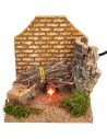 Hearth with working fire cm 14x14x14 h