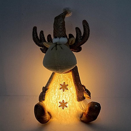 copia de Befana con luces y sonidos azul y negra 70 cm para belén