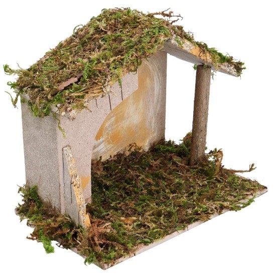 Hut with semi-arch opening cm 23.5x15x19.5 h for nativity scene
