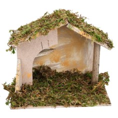 Hut with semi-arch opening cm 23.5x15x19.5 h for nativity scene