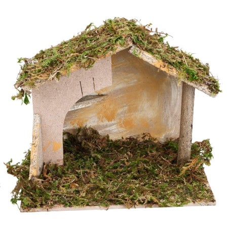 Hut with semi-arch opening cm 23.5x15x19.5 h for nativity scene