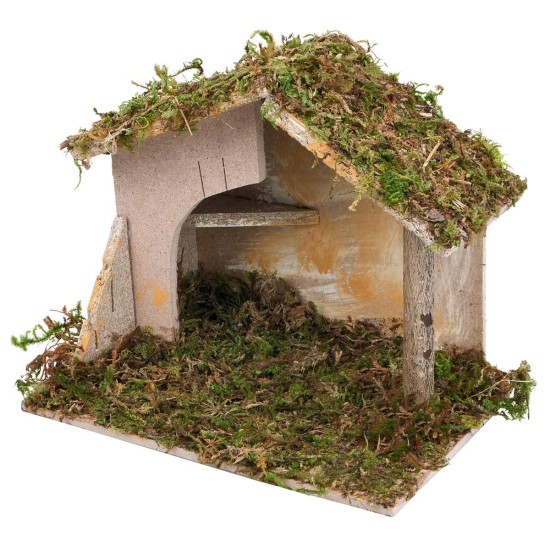 Cabaña con apertura de arco semicircular cm 23,5x15x19,5 h para pesebre