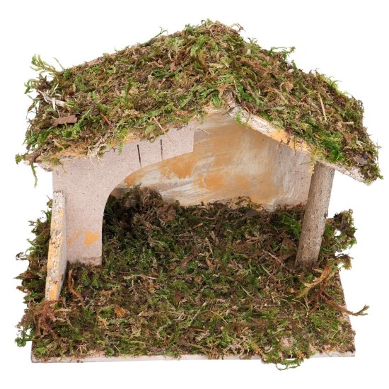 Capanna con apertura a semiarco cm 23,5x15x19,5 h per presepe