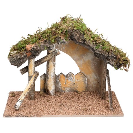 Cabaña con valla cm 31,5x17x23 h para belén Mondo