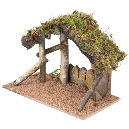 Hut with fence cm 31.5x17x23 h for Mondo nativity scene