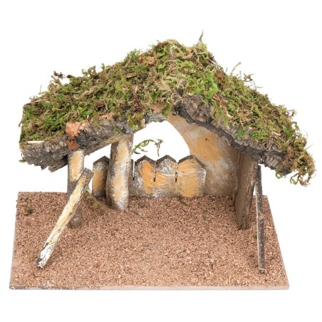 Hut with fence cm 31.5x17x23 h for Mondo nativity scene