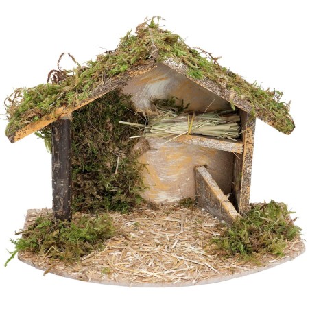 Cabaña con heno cm 32x18x23 h para belén Mondo Presepi