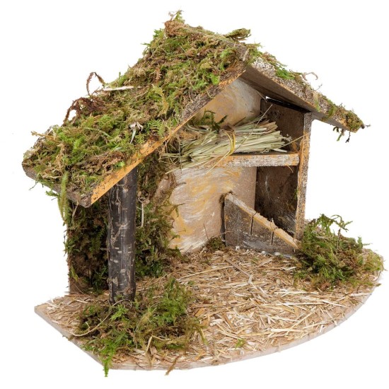 Cabaña con heno cm 32x18x23 h para belén Mondo Presepi