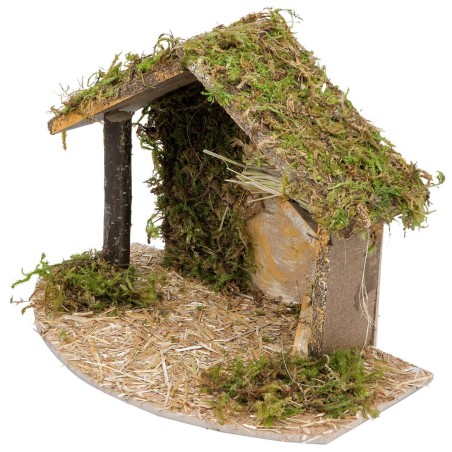 Capanna con fieno cm 32x18x23 h per presepe Mondo Presepi