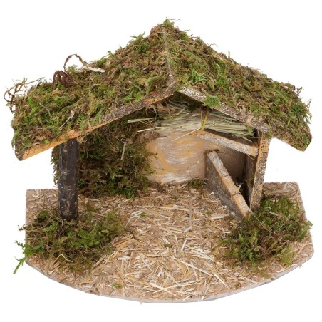 Cabaña con heno cm 32x18x23 h para belén Mondo Presepi