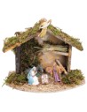 Cabaña con heno completa de estatuas Landi cm 32x18x23 h