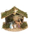 Hut with hay complete with Landi statues cm 32x18x23 h