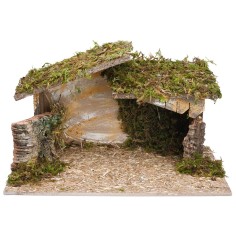 Cabaña con techo irregular cm 40x23x23 h para belén Mundo