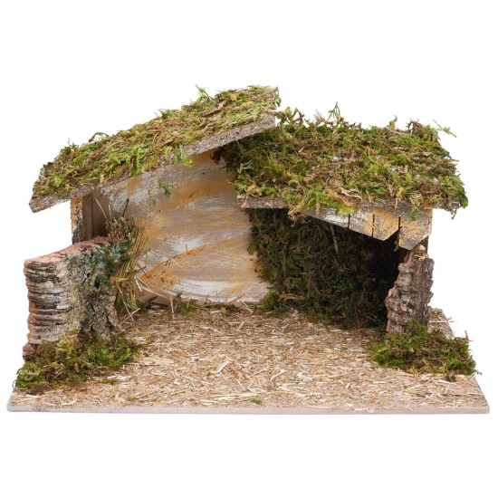 Cabaña con techo irregular cm 40x23x23 h para belén Mundo