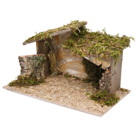 Hut with irregular roof cm 40x23x23 h for Mondo nativity scene