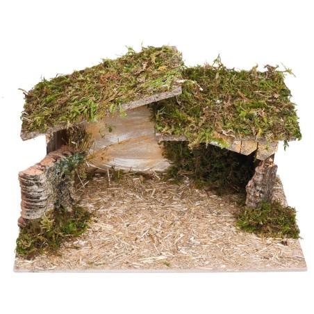 Hut with irregular roof cm 40x23x23 h for Mondo nativity scene
