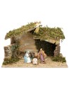 Cabaña con techo irregular completa con estatuas Landi cm